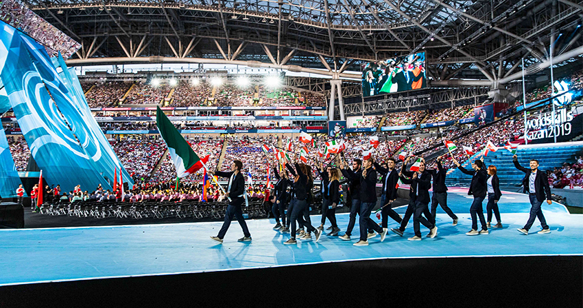 La cerimonia d’apertura di Worldskills Kazan 2019 - Foto: lvh.apa